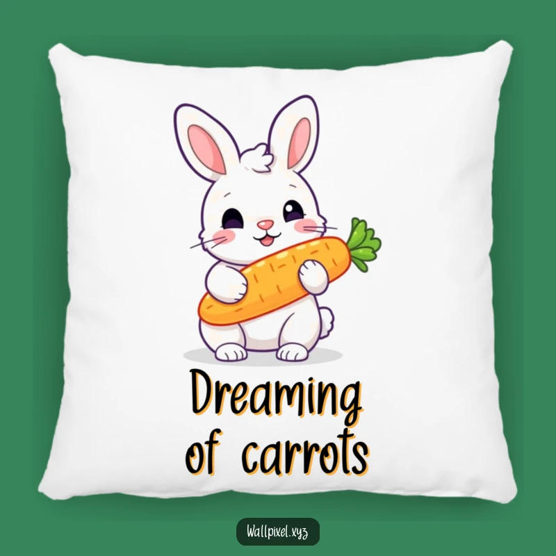 Funny Pixel Rabbit Carrot Pillow - Glowing Veggie, Perfect Funny Gift for Comfort