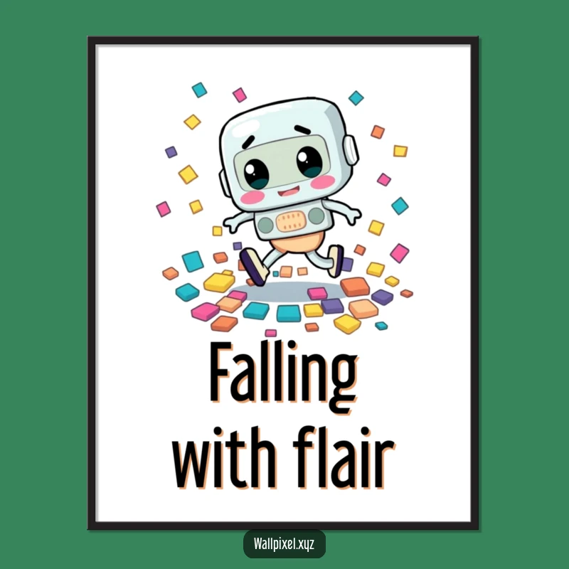 Funny Retro Tripping Character Digital Art: Hilarious Decor for Your Space!