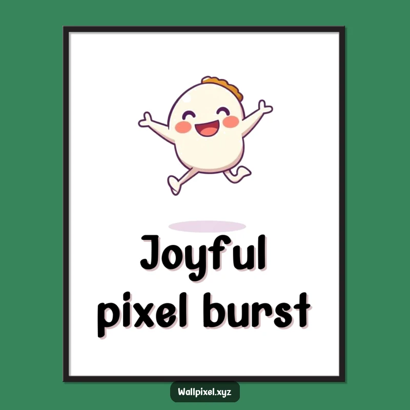 Funny Pixel Pie Poster - Retro Gaming Wall Art