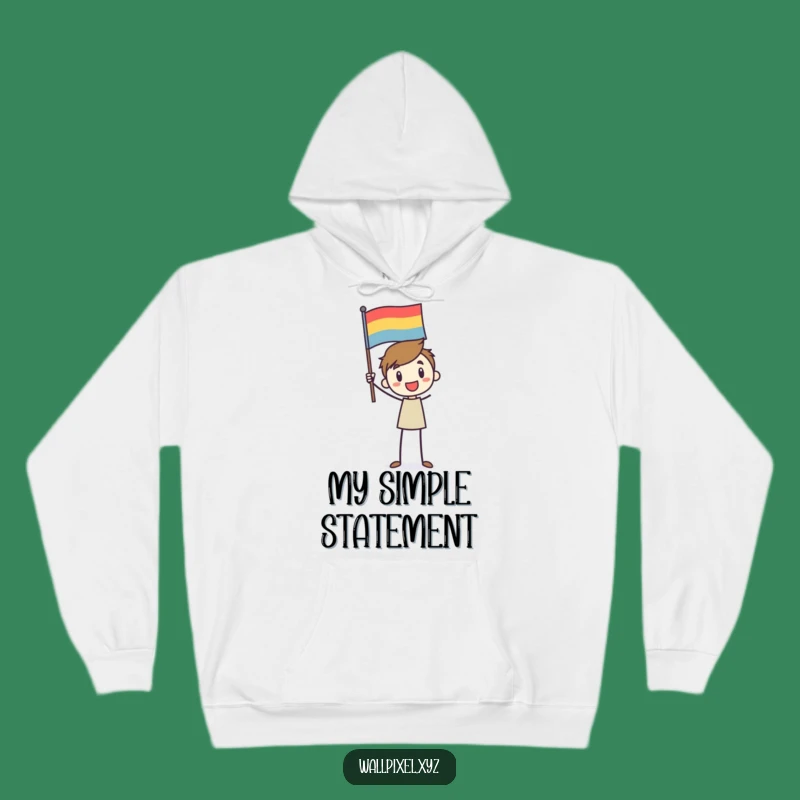 Cozy Funny Stick Figure Flag Hoodie: Stay Warm and Enthusiastic!