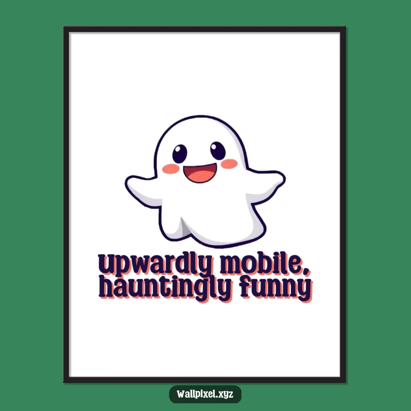 Free Printable Wall Art: Pixel Ghost Ascension - Quirky Downloadable Decor!