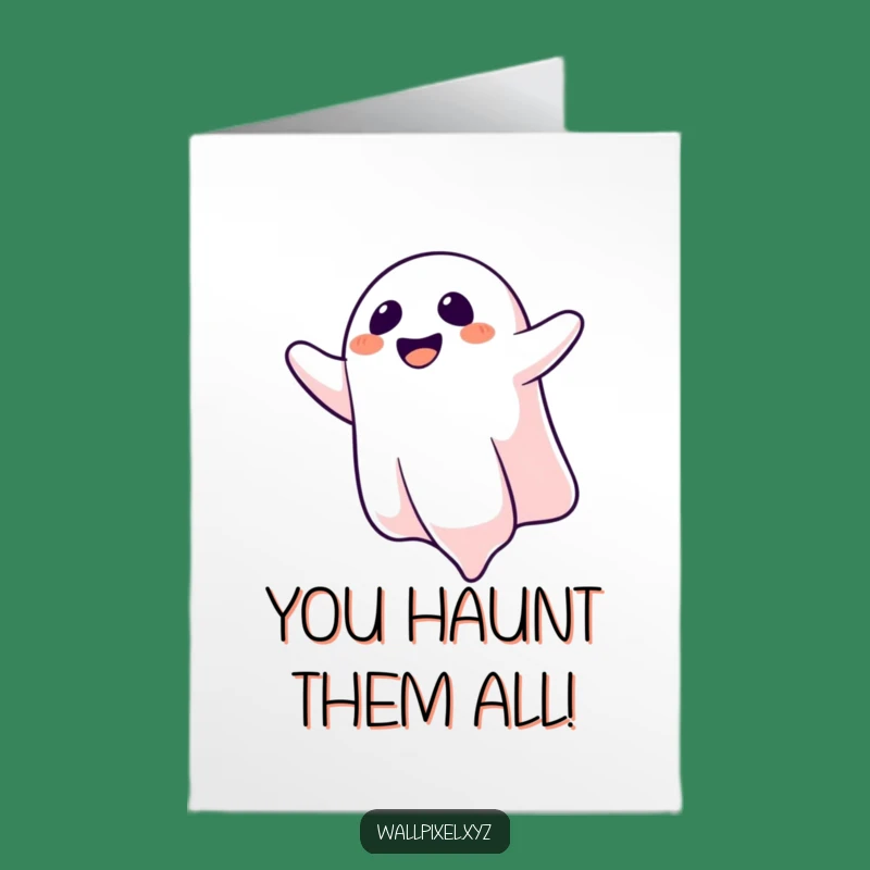Free Printable Congrats Card: Laughing Ghost Upside Down Humor Gift