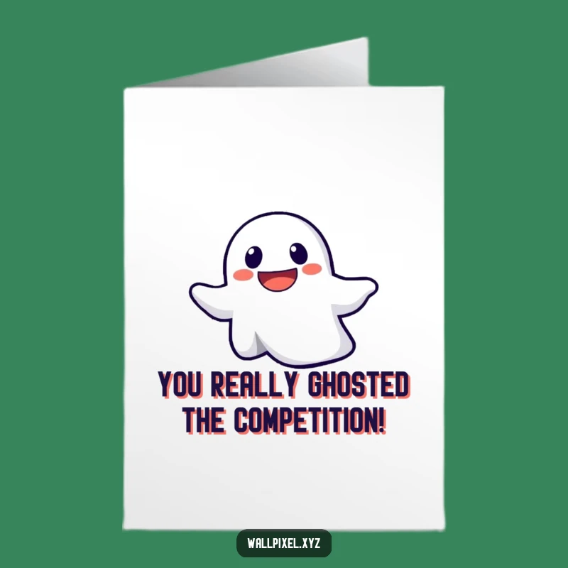 Free Printable Congrats Card: Pixel Ghost Ascension - Fun Downloadable Greeting!