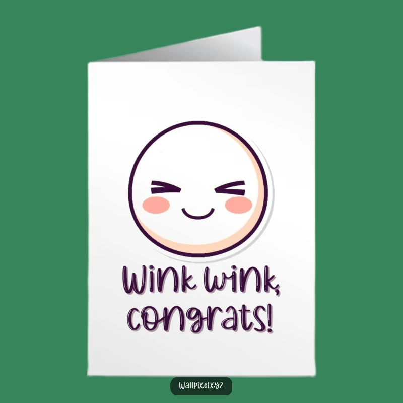Free Printable Pixel Wink Congrats Card: Funny Downloadable Achievement Gift!