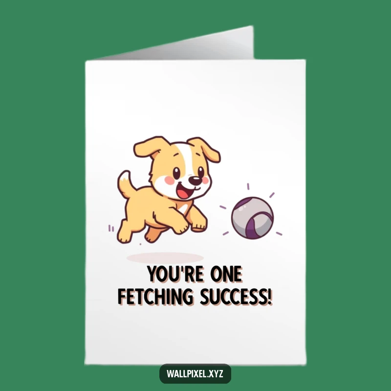 Free Printable Congrats Card: Pixel Dog's Victory - Funny Downloadable for Achievement