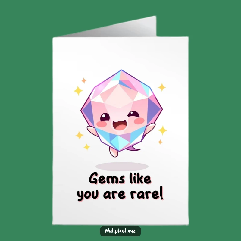 Free Printable Gem Thank You Card: Bouncing Glow Downloadable for Gratitude