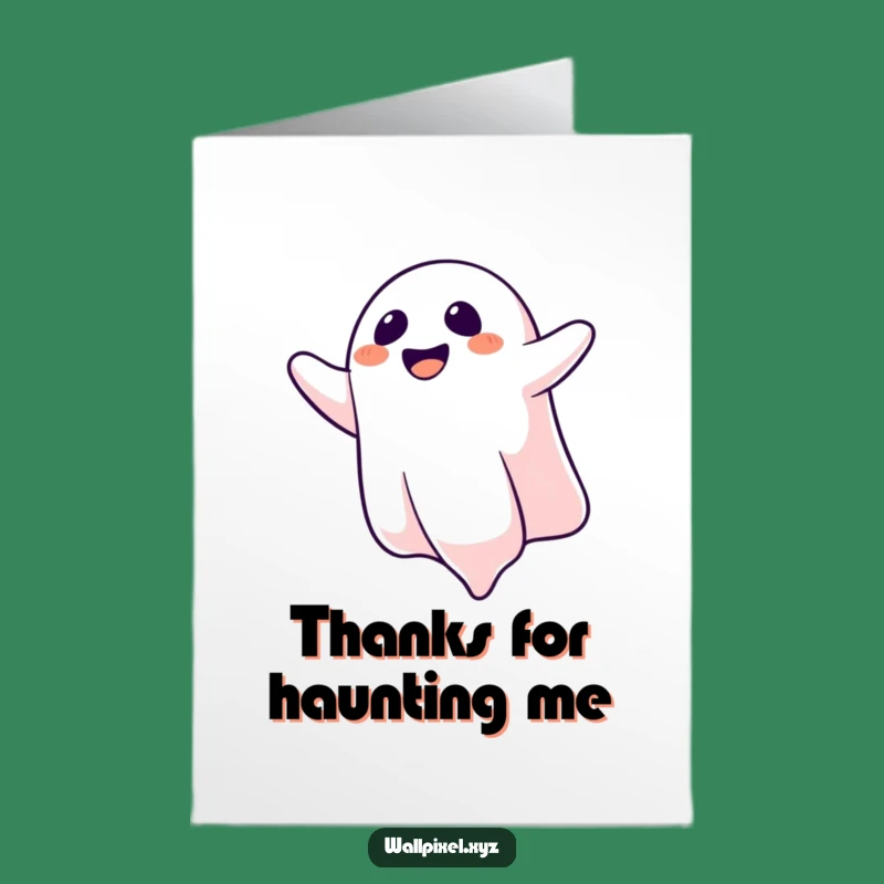 Free Printable Thank You Card: Laughing Ghost Upside Down Humor Gift