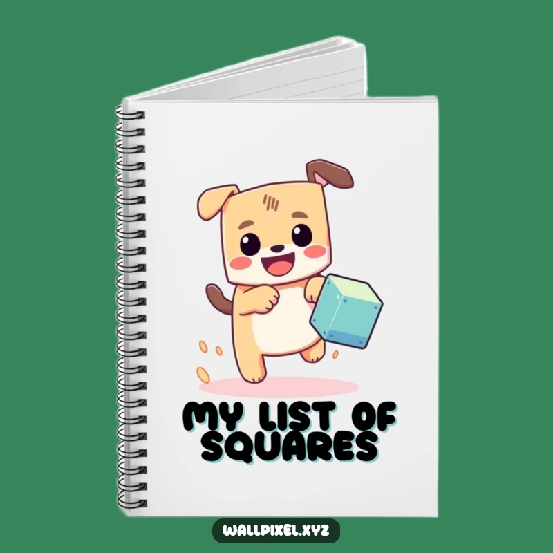 Funny Pixel Dog Chase Notebook: Jot Down Ideas, Retro Dog Style