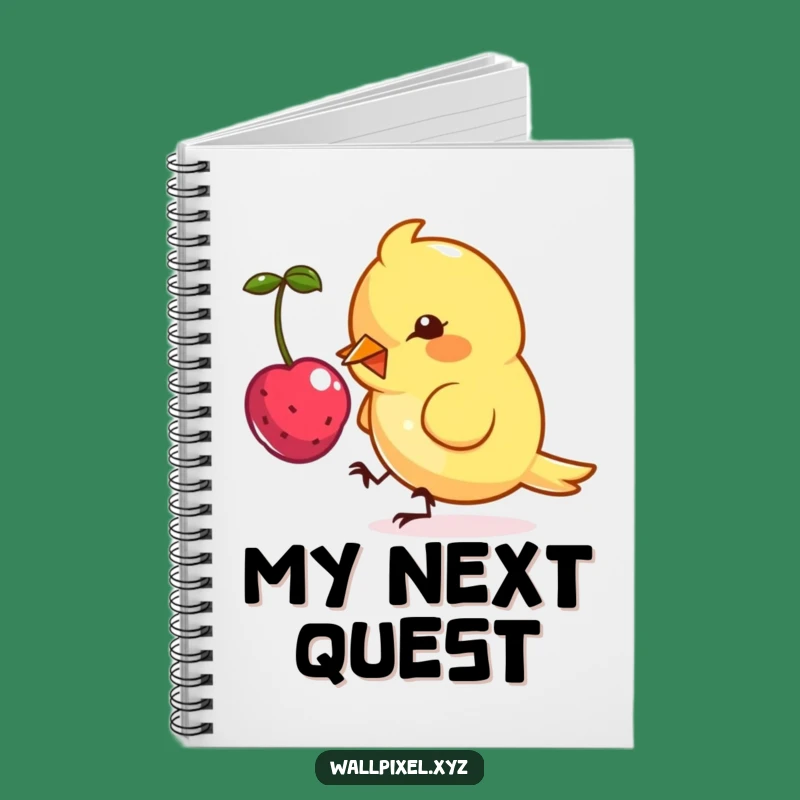 Funny Pixel Bird Notebook: Jot Down Ideas with Angular Character Pecking Digital Berry