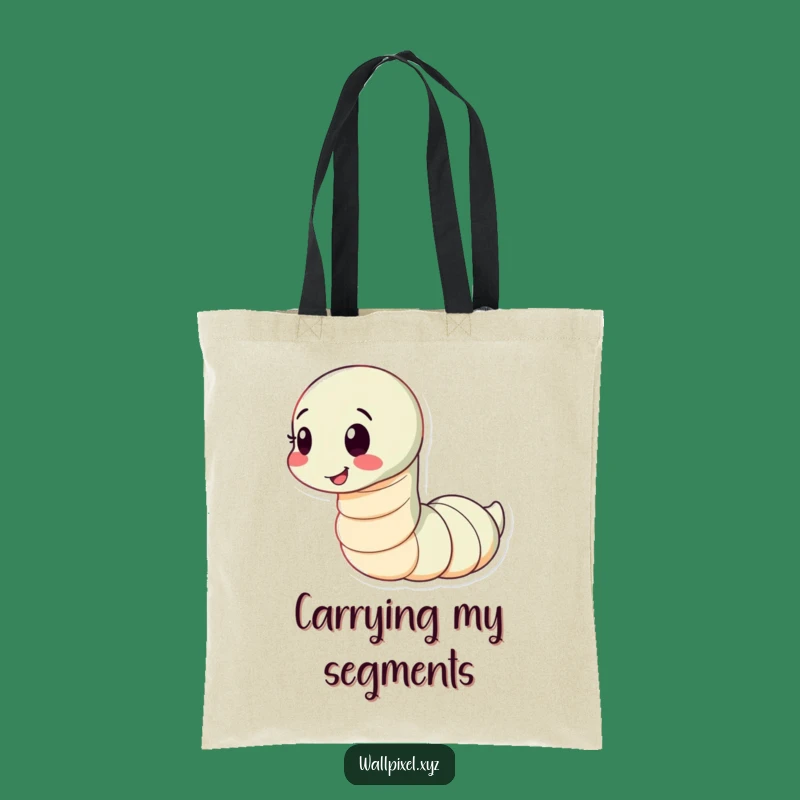 Funny Worm Tote Bag: Carry Your Joy with This Playful Character Accessory