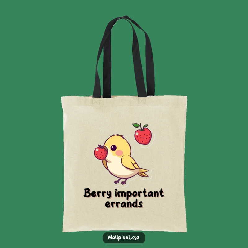 Funny Pixel Bird Tote Bag: Carry Your Essentials with Retro Gaming Style